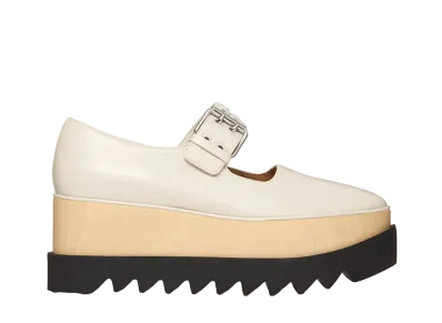 STELLA McCARTNEY Women's Elyse Star-Studded Mary Janes "Stone White"