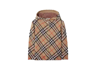 Burberry Kids KB5 Jimmy Check Jacquard Hoodie "Beige"