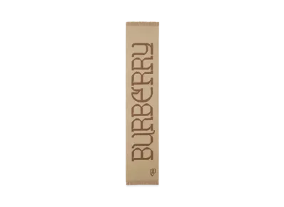 Burberry Logo Wool Scarf "Sand"