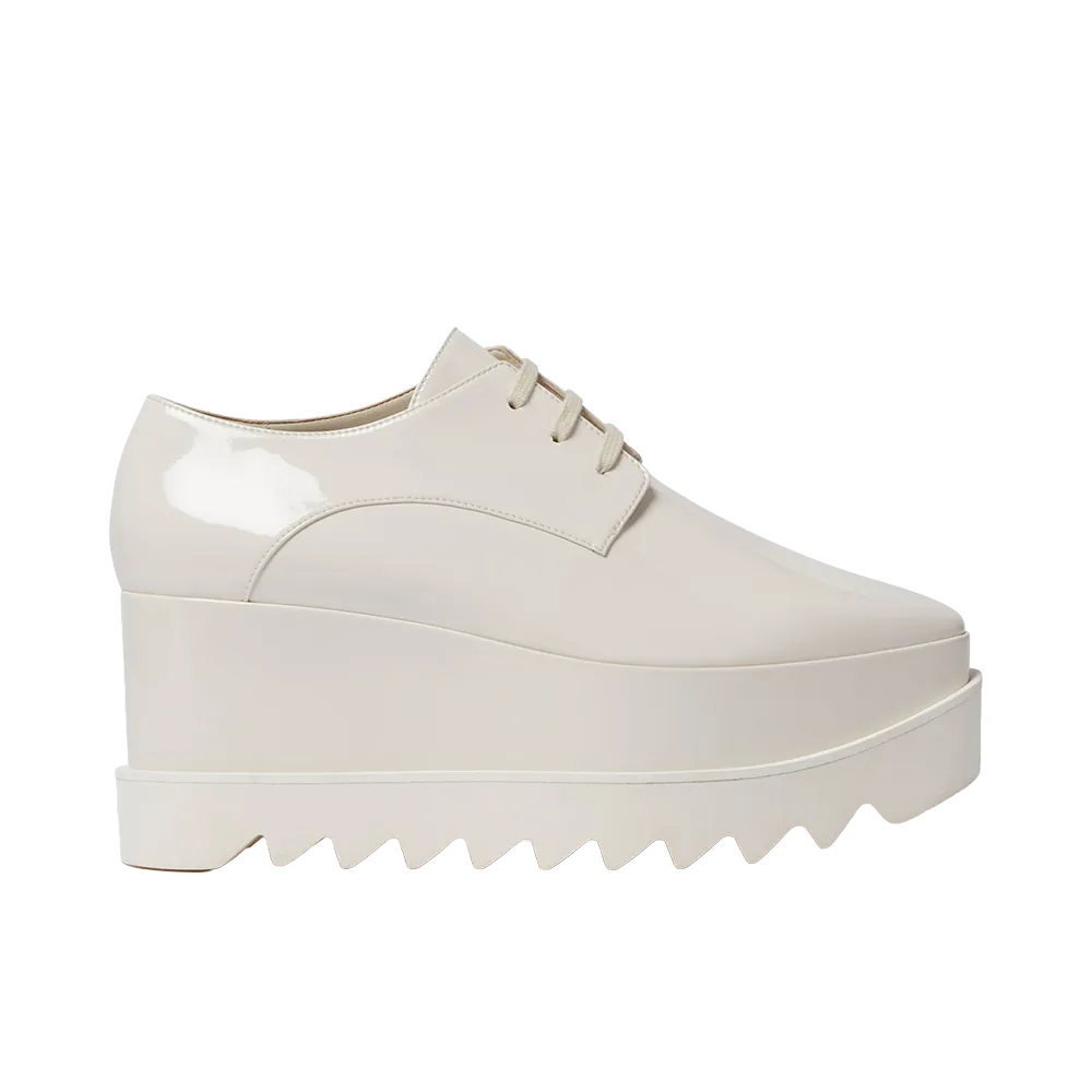 STELLA McCARTNEY Women's Elyse Monochrome Platform Limited Edition "Pearl White"