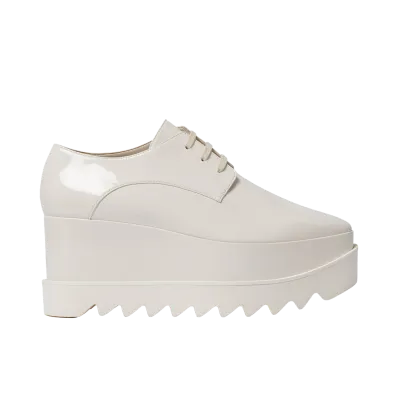 STELLA McCARTNEY Women's Elyse Monochrome Platform Limited Edition "Pearl White"