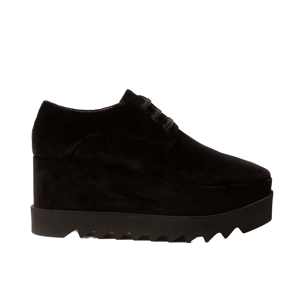 STELLA McCARTNEY Women's Elyse Velvet Platform Shoes "Black"