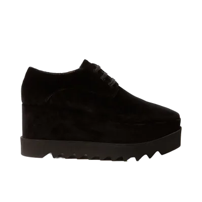 STELLA McCARTNEY Women's Elyse Velvet Platform Shoes "Black"