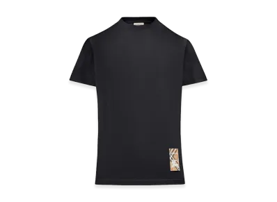 Burberry Women's Cotton T-Shirt With Check Application "Black"
