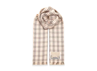 Burberry Check Wool Scarf "Beige"