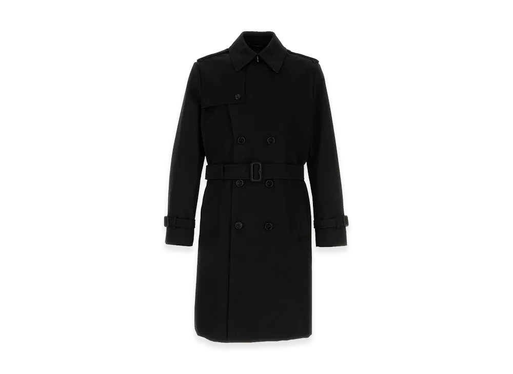 Burberry Gabardine Trench Coat "Black"