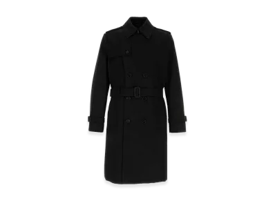 Burberry Gabardine Trench Coat "Black"