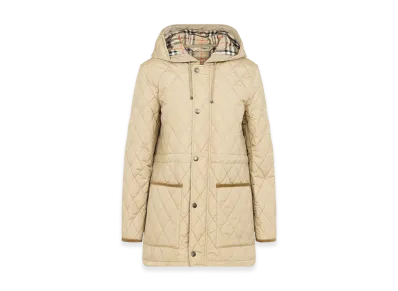 Burberry Women's Quilted Medium Coat "Beige"