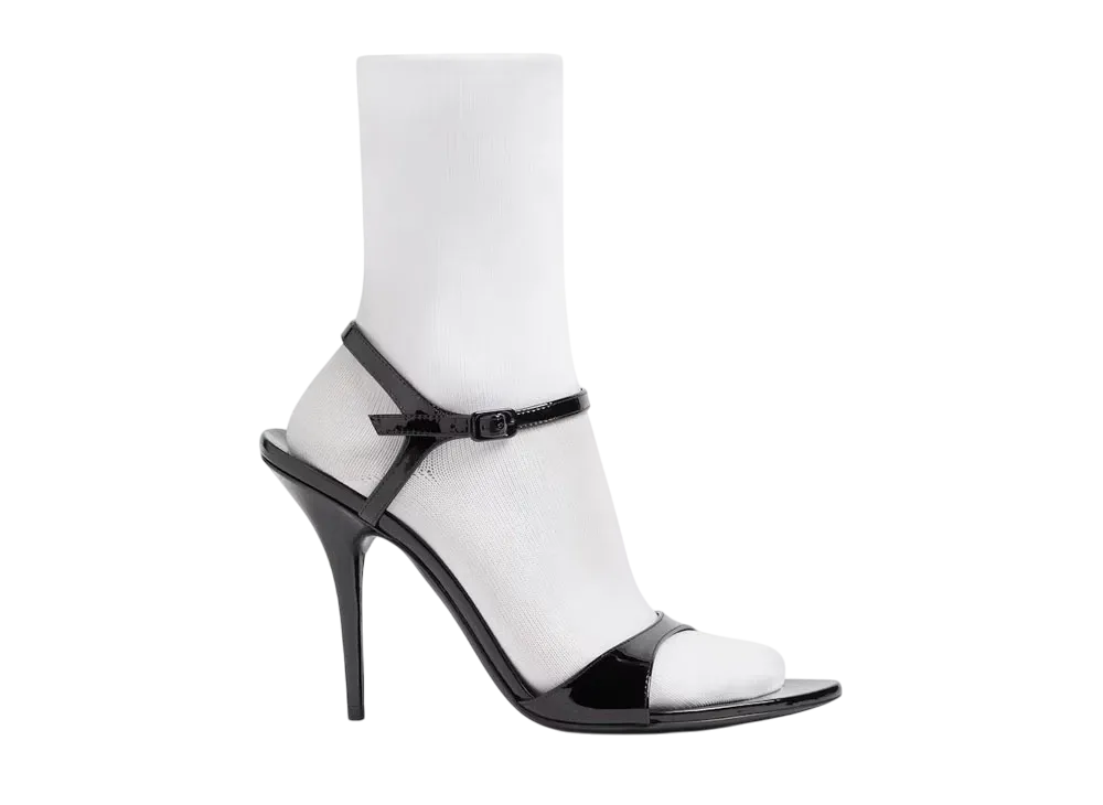 BALENCIAGA Women's Avenue Sock 110mm Sandal "Black/White"
