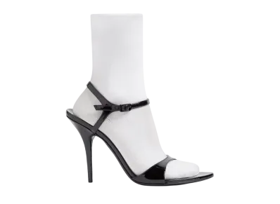BALENCIAGA Women's Avenue Sock 110mm Sandal "Black/White"