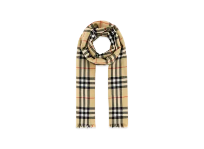 Burberry Women's Embroidered Cashmere Blend Scarf "Beige"