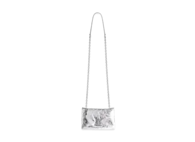 BALENCIAGA Monaco Nano Bag Metallized "Silver"