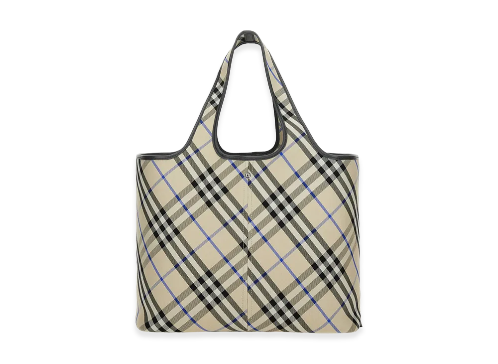 Burberry Women's Embroidered Canvas Shopping Bag "Beige"