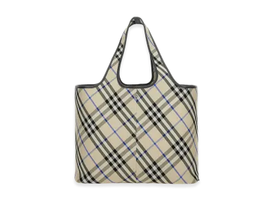 Burberry Women's Embroidered Canvas Shopping Bag "Beige"