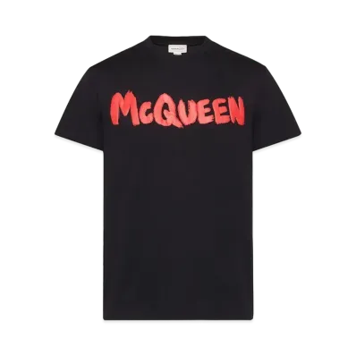 Alexander McQUEEN McQueen Graffiti T-shirt "Black/Red"