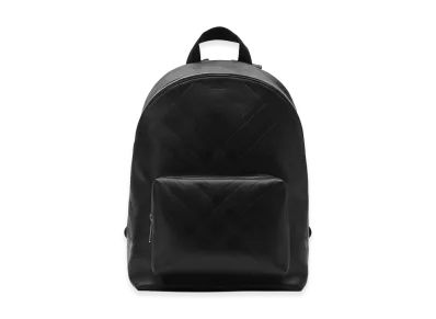 Burberry Embossed Check Backpack "Black"