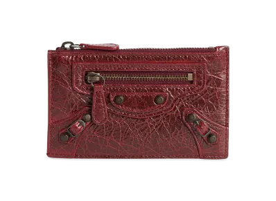 BALENCIAGA Women's Portamonete E Portacarte Lungo Le City In Pelle Arena "Berry Red"