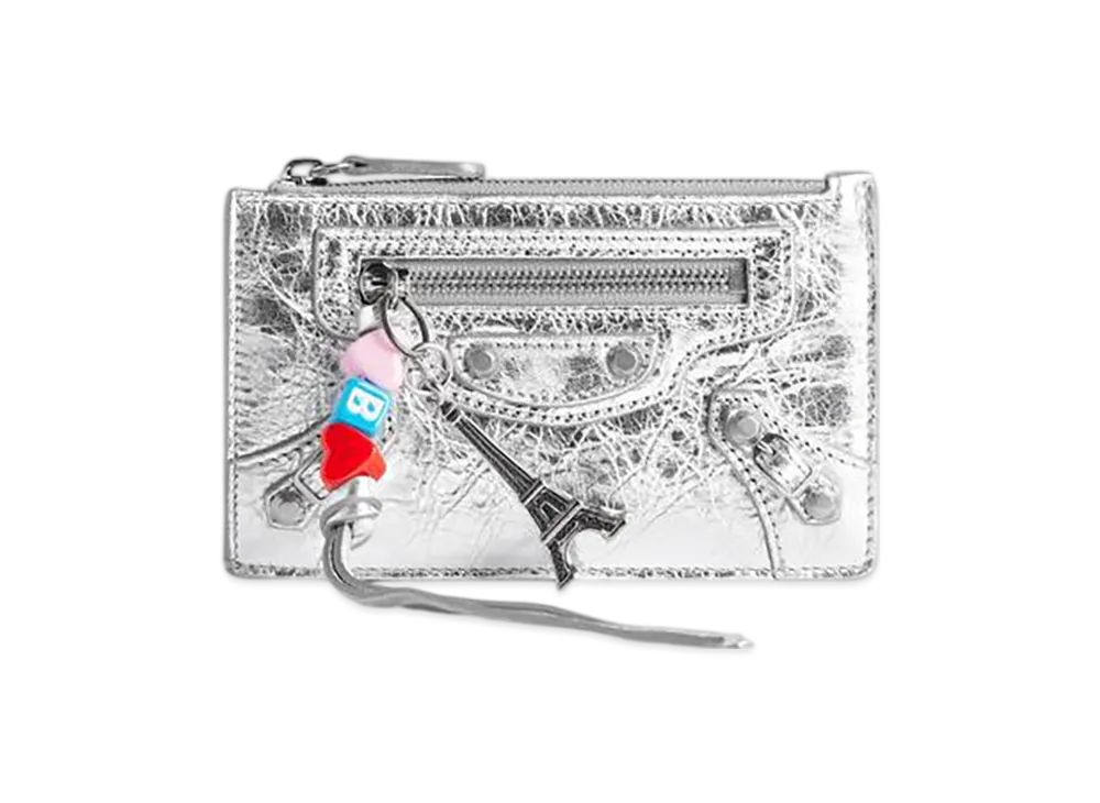 BALENCIAGA Le City Long Coin & Card Holder "Silver"