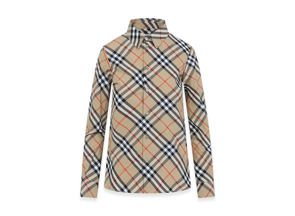 Burberry Women's Vintage Check Pattern Shirt "Beige"