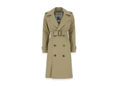 Burberry Women's Gabardine Trench Coat "Sage Green"