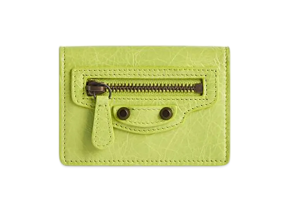 BALENCIAGA Le City Mini Wallet "Pistachio"