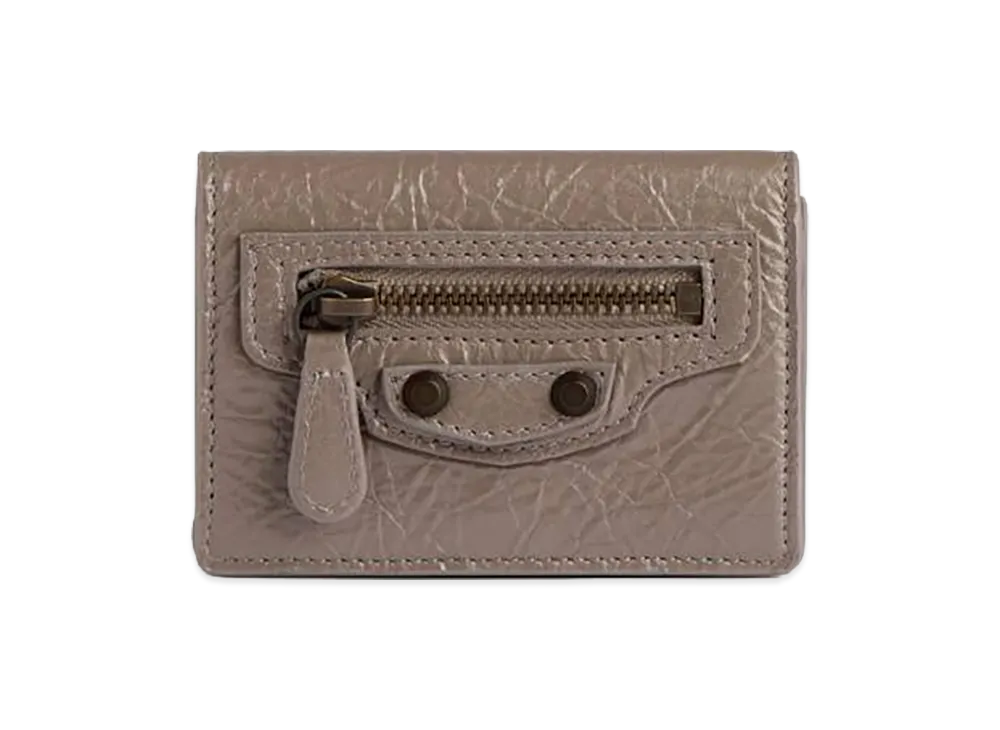 BALENCIAGA Women's Le City Mini Wallet "Dark Noir"
