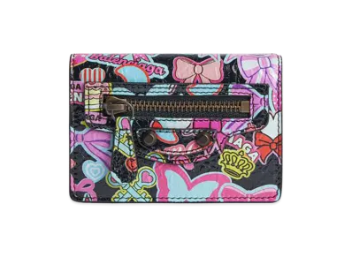 BALENCIAGA Women's Le City Mini Wallet "Black/Multicolor"