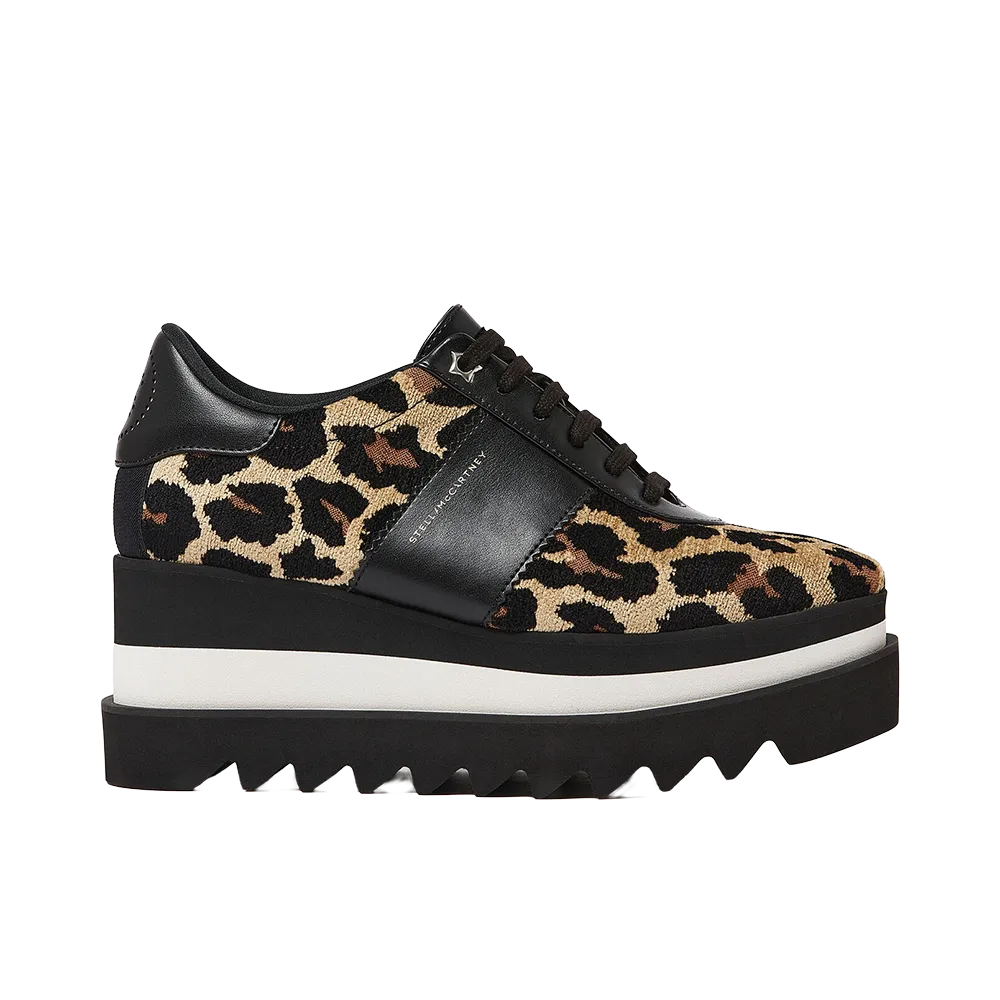 STELLA McCARTNEY Women's Sneak Elyse Leopard Platform Sneaker "Leopard/Black"