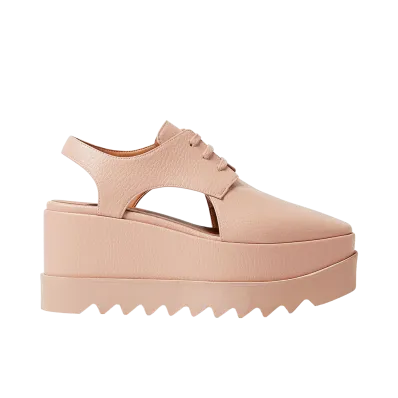 STELLA McCARTNEY Women's Elyse Slingback Platform Shoes "Beige"