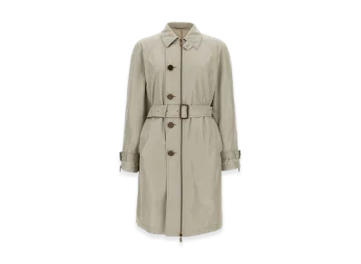 Burberry Car Coat Silk "Gray"