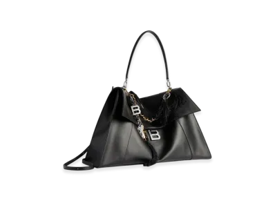 BALENCIAGA Hourglass Soft Handbag Large "Black"