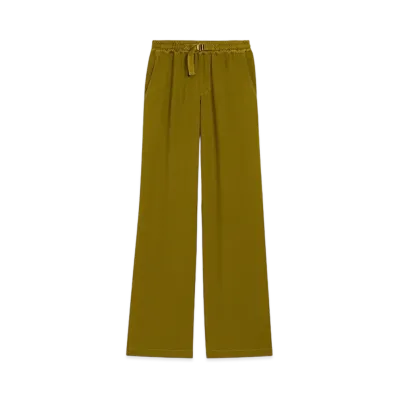 AMI PARIS Flared Fit Elastic Pants "VertLichen"