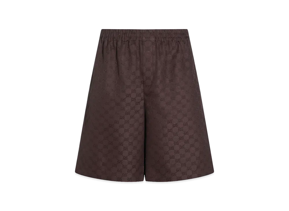 GUCCI 'GG' Canvas Bermuda Shorts "Brown"