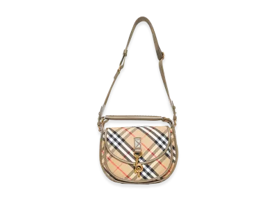 Burberry Women's Embroidered Canvas Shoulder Bag "Beige"