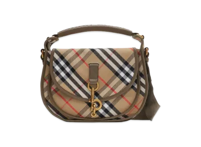 Burberry Women's Small B Clip Messenger Bag "Sand"
