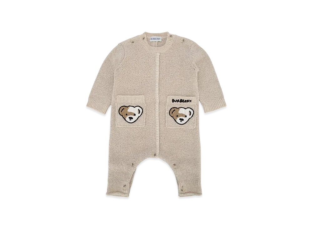 Burberry Kids N4 Bear Knit Dress "Beige"