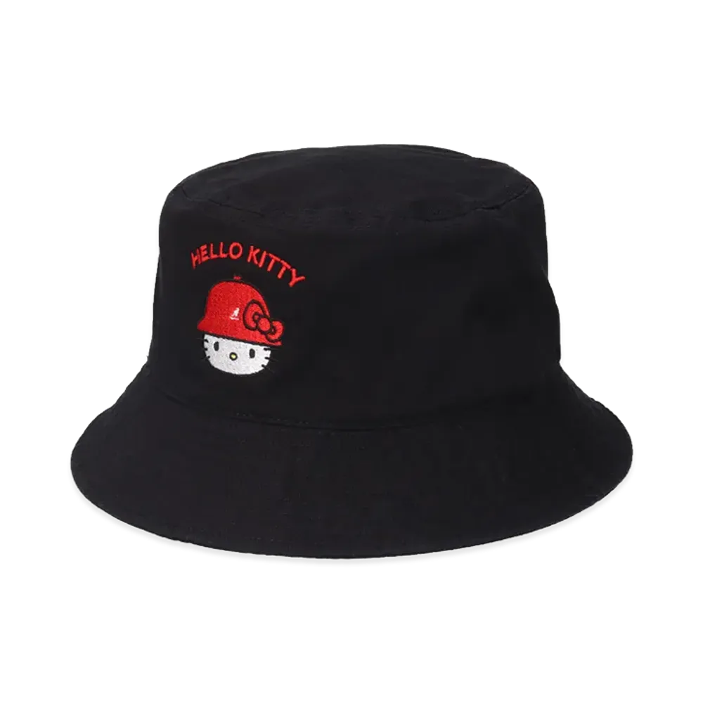 KANGOL x HELLO KITTY Washed Bucket "Black"
