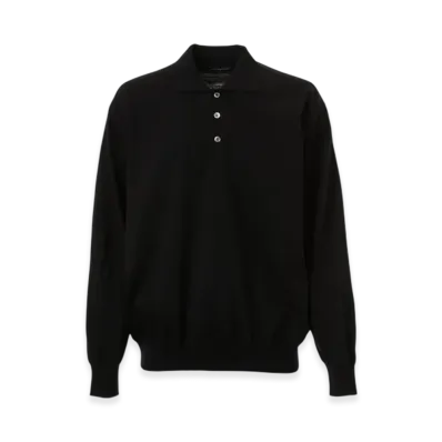 COMME des GARCONS HOMME Wool Knit Polo Shirts "Black"