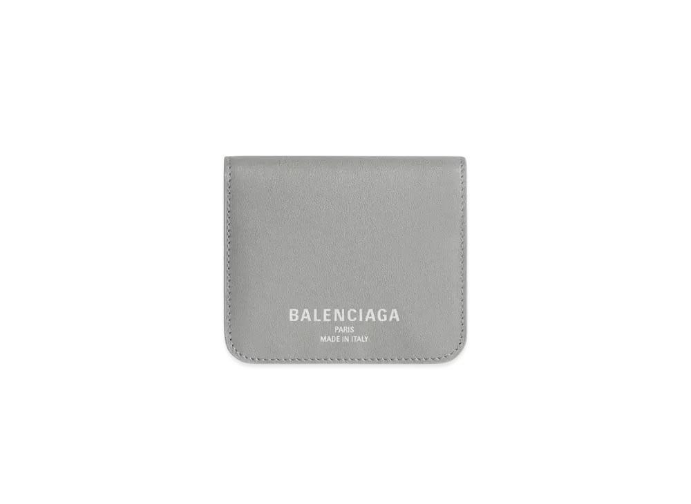 BALENCIAGA Cash 2.0 Flap Coin and Card Holder "Gray"
