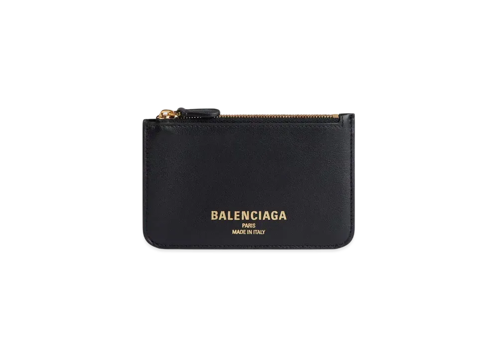 BALENCIAGA Cash 2.0 Long Coin and Card Holder "Black"
