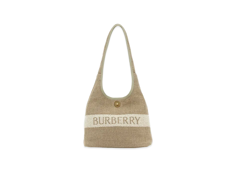Burberry Women's Canvas Shoulder Bag "Beige/Cappuccino"
