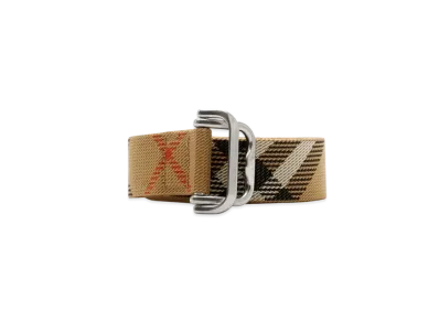 Burberry Check Webbing Belt "Sand"