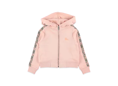 Burberry Kids KG5 Elin Check Tape Zip Hoodie "Pink"