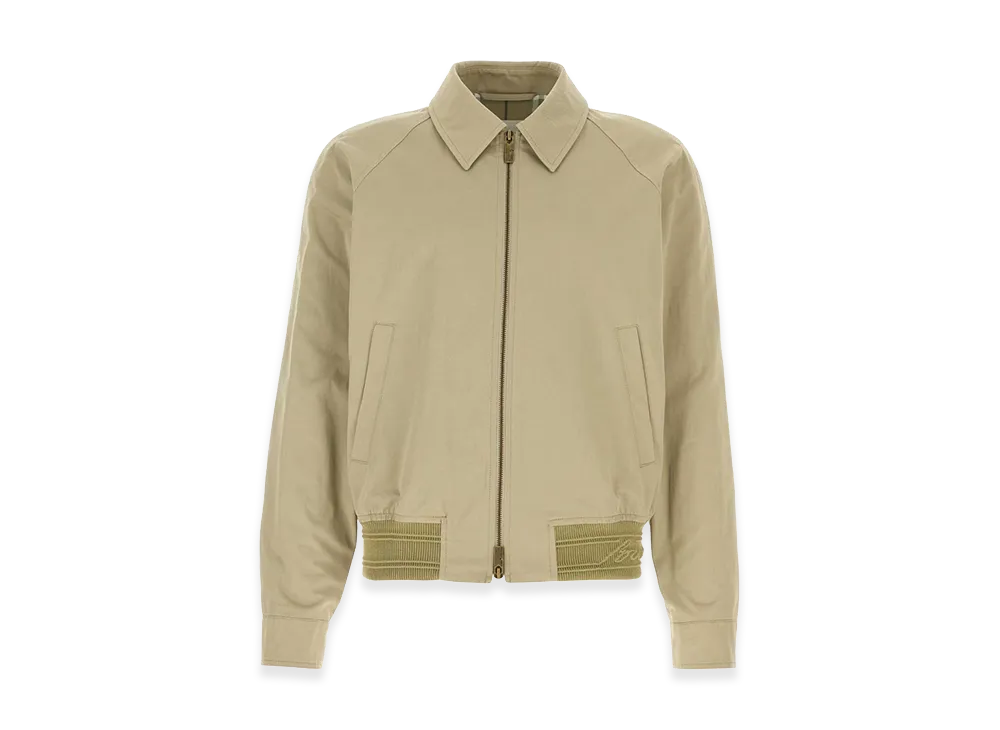 Burberry Khaki Cotton Jacket "Green"