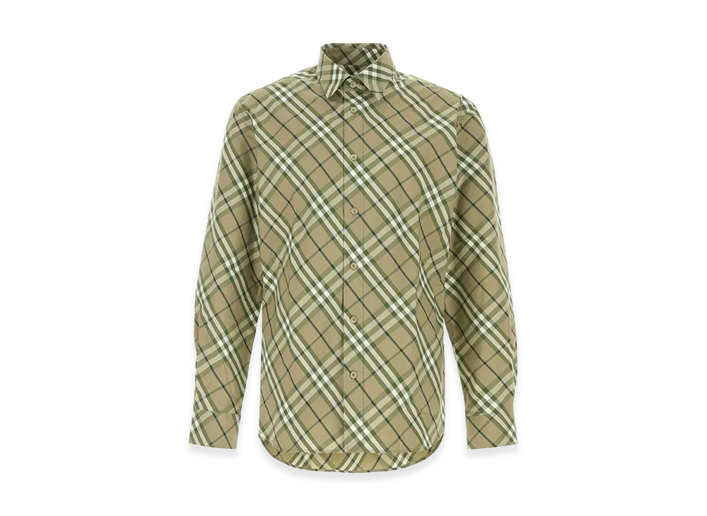 Burberry Embroidered Poplin Shirt "Checked"