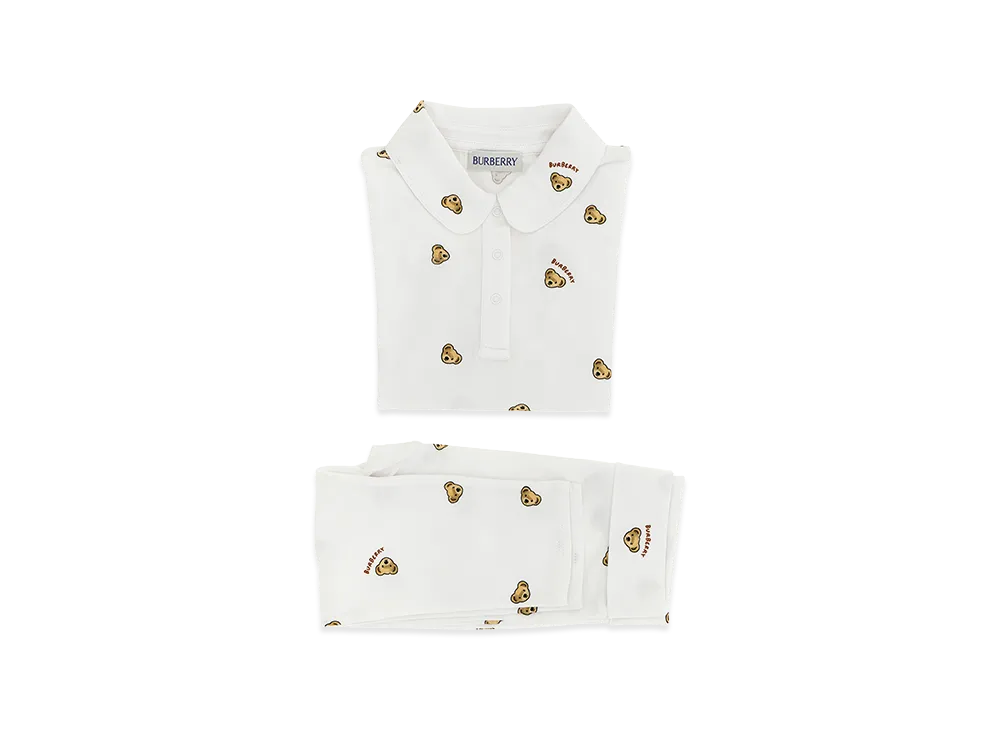Burberry Kids Orsetto Thomas Baby Set "White"