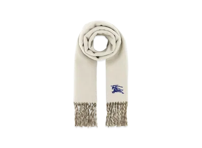 Burberry Cashmere Reversible Scarf "Checked/Ivory"