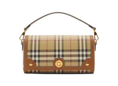 Burberry Women's Top Handle Note Bag "Archive Beige/Briar Brown"