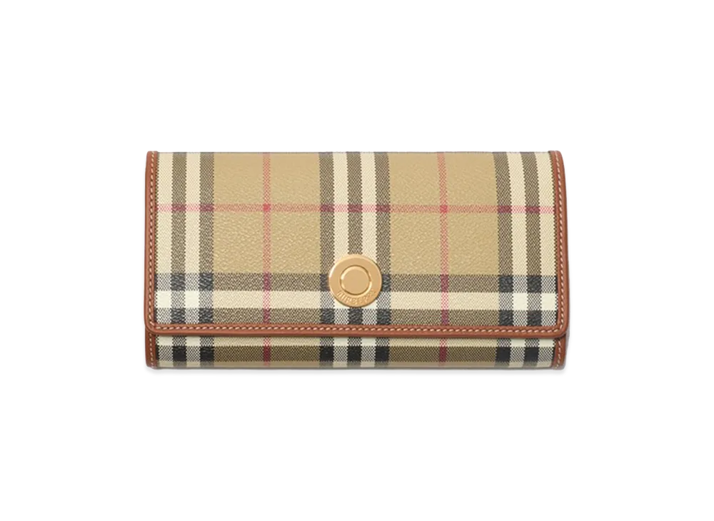 Burberry Women's Printed Canvas Wallet "Beige"