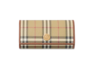 Burberry Women's Printed Canvas Wallet "Beige"